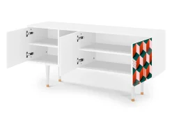 Móvel De Tv* Mueble de TV - 150х69х41 cm - T5 - Pepsi-Cola, Branco Bege