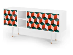 Móvel De Tv* Mueble de TV - 150х69х41 cm - T5 - Pepsi-Cola, Branco Bege