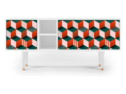 Móvel De Tv* Mueble de TV - 150х69х41 cm - T5 - Pepsi-Cola, Branco Bege