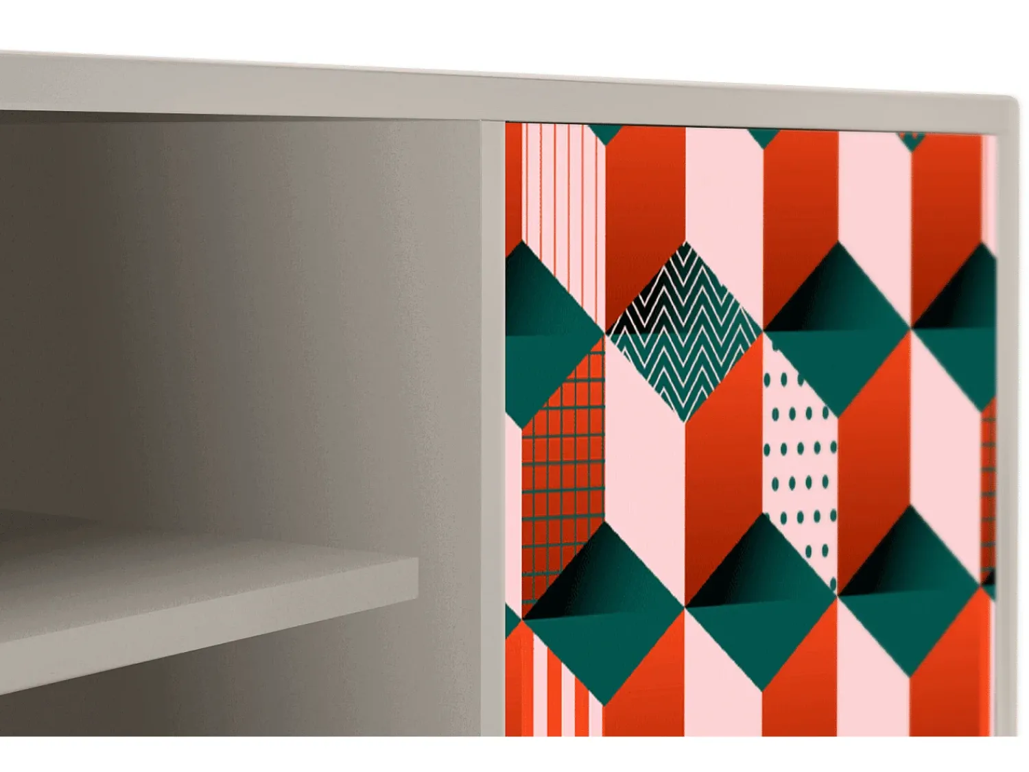 Móvel De Tv* Mueble de TV - 170х69х48 cm - T2 - Pepsi-Cola, Areia Bege