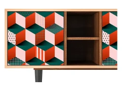 Móvel De Tv* Mueble de TV - 150х69х41 cm - T5 - Pepsi-Cola, Nogueira Castanho