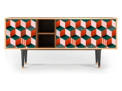 Móvel De Tv* Mueble de TV - 150х69х41 cm - T5 - Pepsi-Cola, Nogueira Castanho