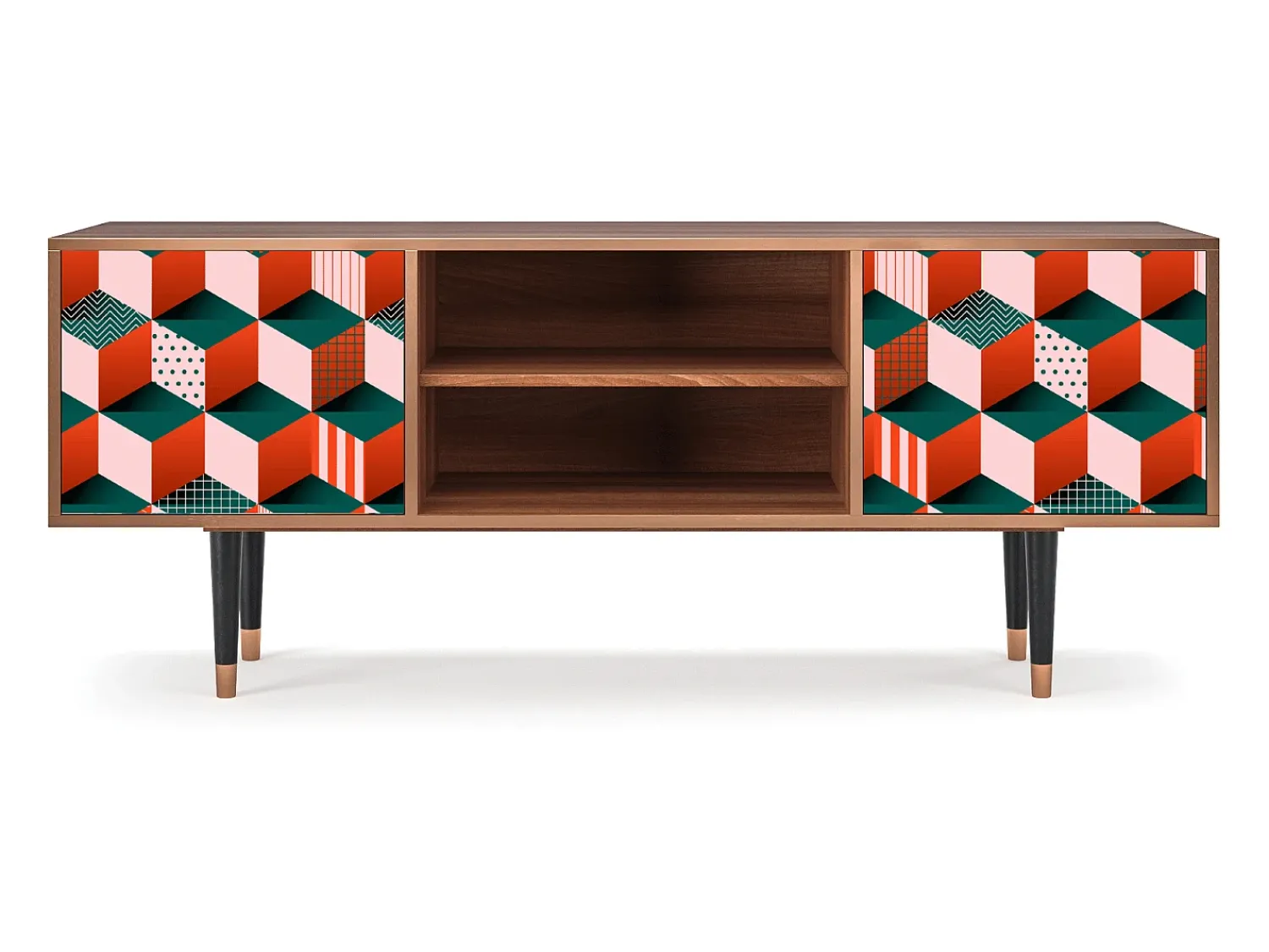 Móvel De Tv* Mueble de TV - 170х69х48 cm - T2 - Pepsi-Cola, Nogueira Castanho