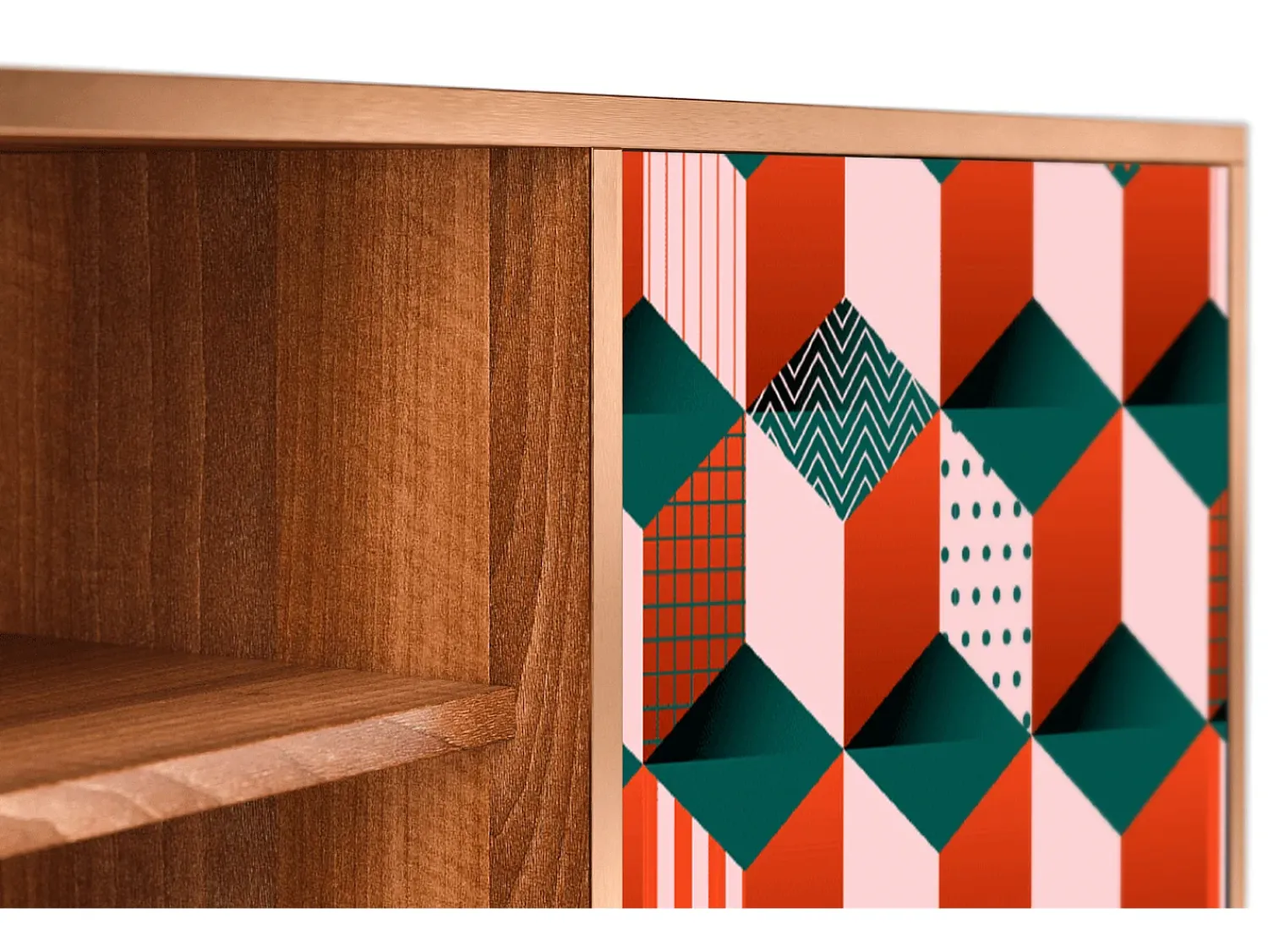 Móvel De Tv* Mueble de TV - 170х69х48 cm - T2 - Pepsi-Cola, Nogueira Castanho