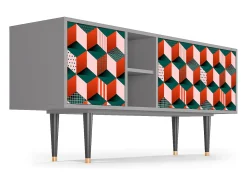 Mueble de TV - 150х69х41 cm - T5 - Pepsi-Cola, Cinza^ Móvel De Tv