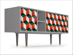 Mueble de TV - 150х69х41 cm - T5 - Pepsi-Cola, Cinza^ Móvel De Tv