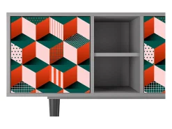 Mueble de TV - 150х69х41 cm - T5 - Pepsi-Cola, Cinza^ Móvel De Tv