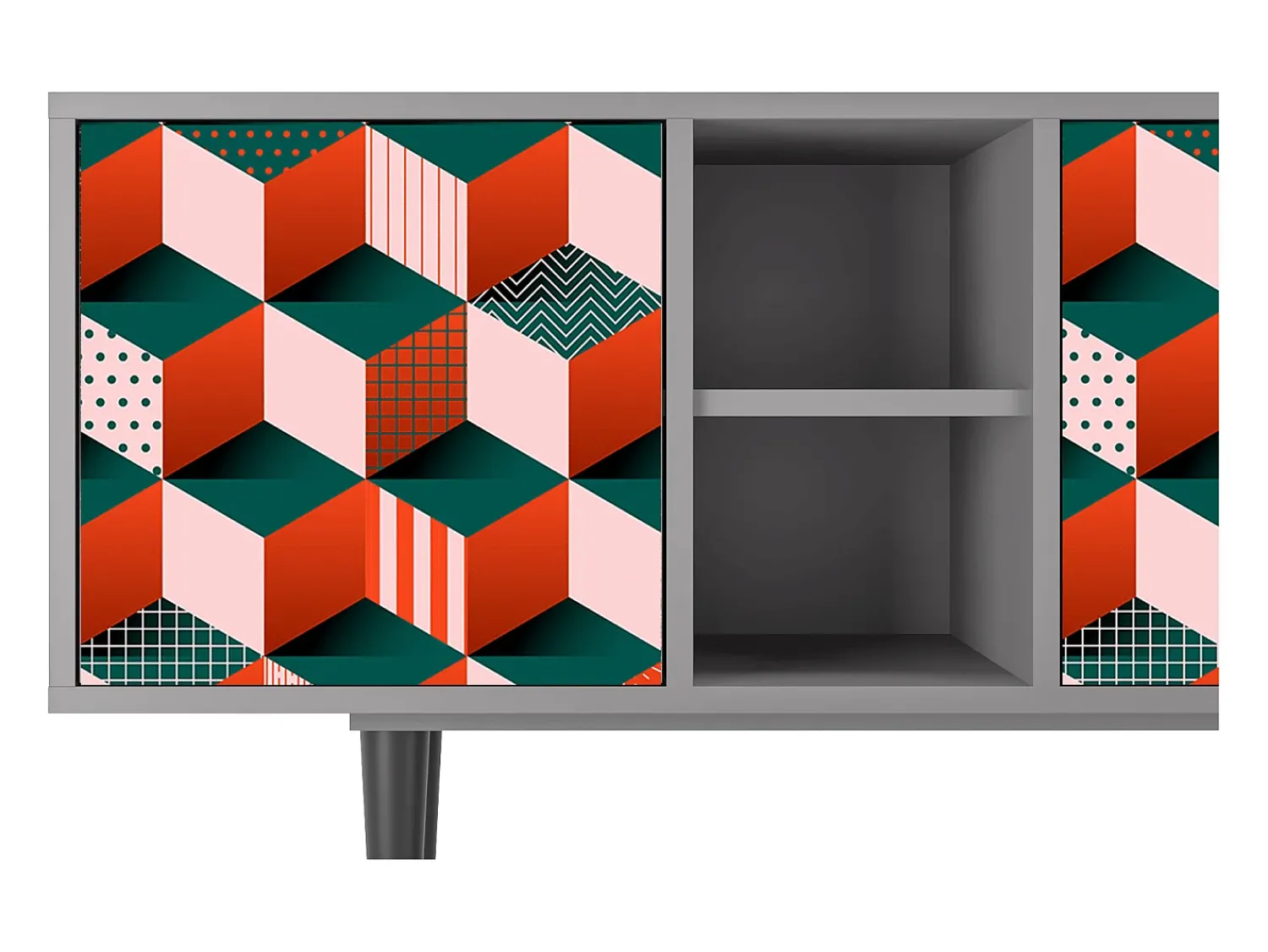 Mueble de TV - 150х69х41 cm - T5 - Pepsi-Cola, Cinza^ Móvel De Tv