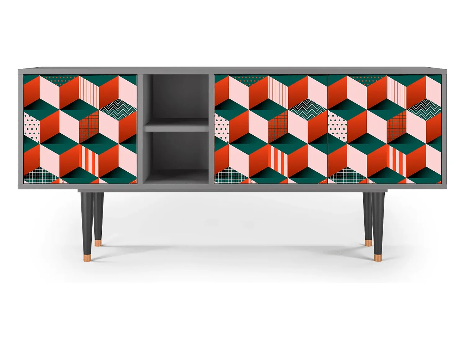 Mueble de TV - 150х69х41 cm - T5 - Pepsi-Cola, Cinza^ Móvel De Tv