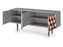 Mueble de TV - 150х69х41 cm - T5 - Pepsi-Cola, Cinza^ Móvel De Tv