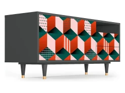 Móvel De Tv| Mueble de TV - 125х56х41 cm - T7 - Pepsi-Cola, Antracite Cinza antracite