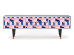 Mueble de TV - 170х59х48 cm - T4 - Pinky Squares, Cinza^ Móvel De Tv