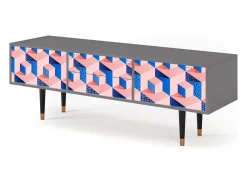 Mueble de TV - 170х59х48 cm - T4 - Pinky Squares, Cinza^ Móvel De Tv