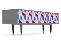 Mueble de TV - 170х59х48 cm - T4 - Pinky Squares, Cinza^ Móvel De Tv