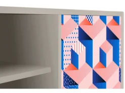 Móvel De Tv| Mueble de TV - 170х69х48 cm - T2 - Pinky Squares, Areia Bege