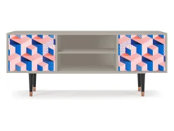 Móvel De Tv| Mueble de TV - 170х69х48 cm - T2 - Pinky Squares, Areia Bege