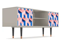 Móvel De Tv| Mueble de TV - 170х69х48 cm - T2 - Pinky Squares, Areia Bege