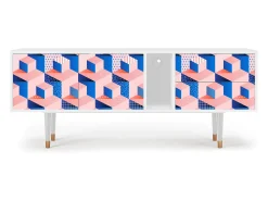 Clearance Mueble de TV - 170х69х48 cm - T1 - Pinky Squares, Branco Bege