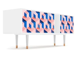 Clearance Mueble de TV - 170х69х48 cm - T1 - Pinky Squares, Branco Bege