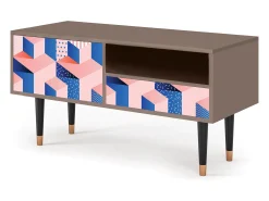 Mueble de TV - 115х59х48 cm - T3 - Pinky Squares, Latte^ Móvel De Tv