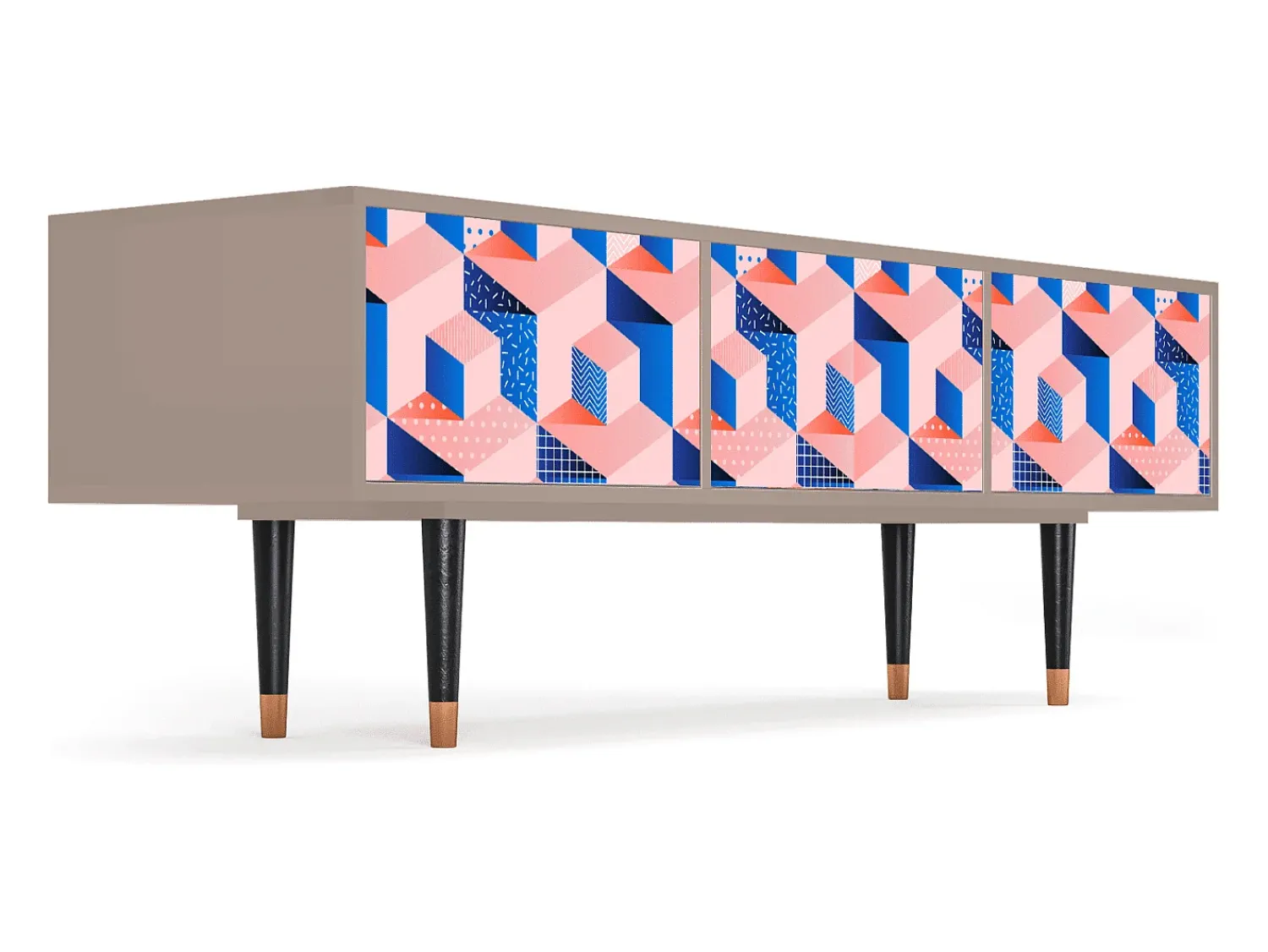 Mueble de TV - 170х59х48 cm - T4 - Pinky Squares, Latte^ Móvel De Tv