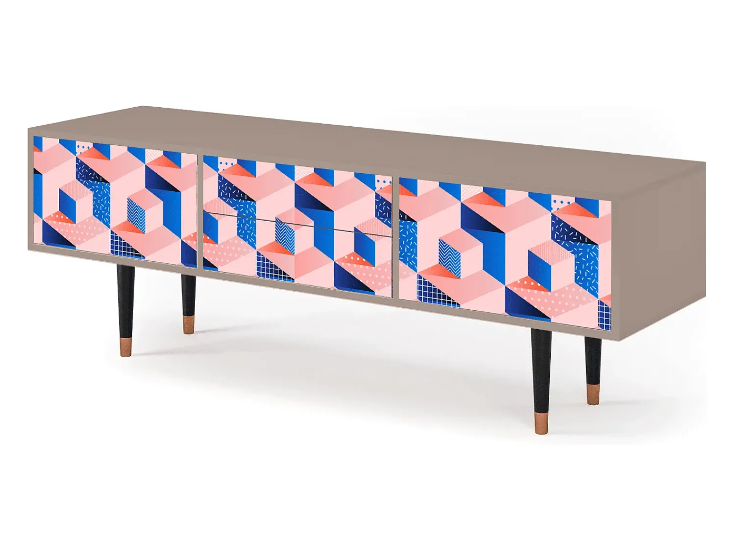 Mueble de TV - 170х59х48 cm - T4 - Pinky Squares, Latte^ Móvel De Tv