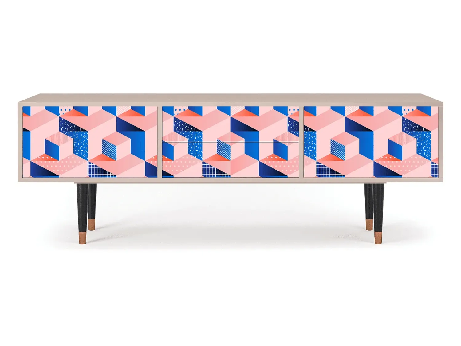 Mueble de TV - 170х59х48 cm - T4 - Pinky Squares, Latte^ Móvel De Tv