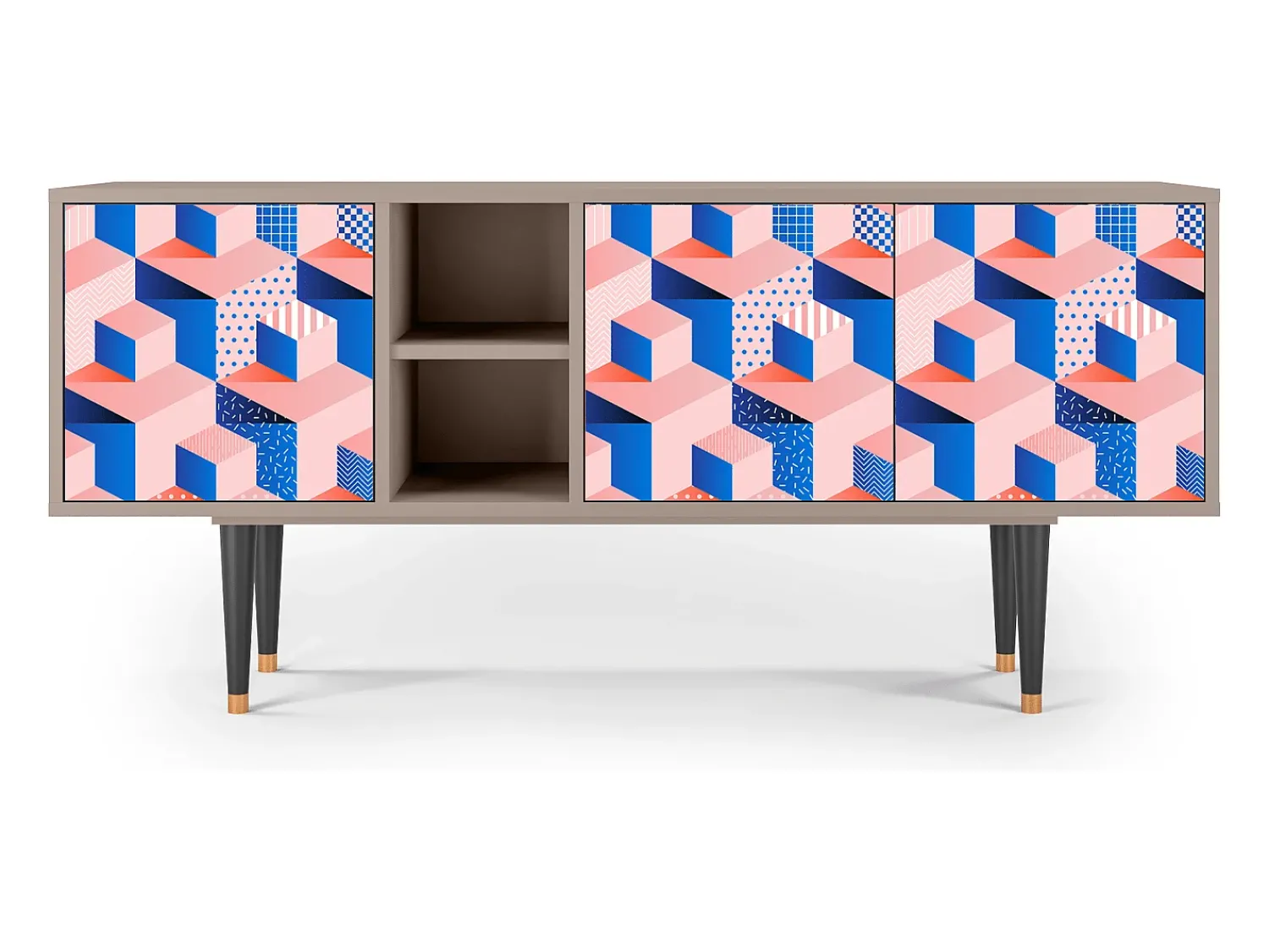 Mueble de TV - 150х69х41 cm - T5 - Pinky Squares, Latte^ Móvel De Tv