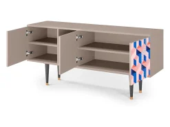 Mueble de TV - 150х69х41 cm - T5 - Pinky Squares, Latte^ Móvel De Tv