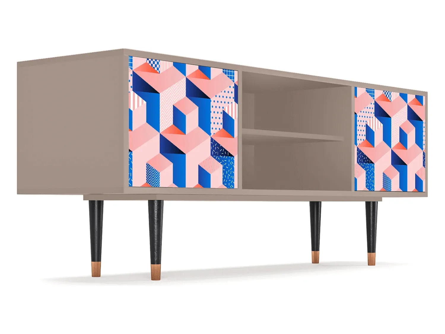 Mueble de TV - 170х69х48 cm - T2 - Pinky Squares, Latte^ Móvel De Tv