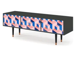 Mueble de TV - 170х59х48 cm - T4 - Pinky Squares, Antracite^ Móvel De Tv