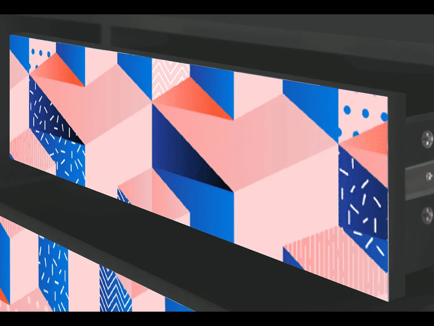 Mueble de TV - 170х59х48 cm - T4 - Pinky Squares, Antracite^ Móvel De Tv
