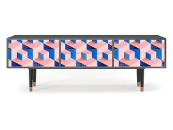 Mueble de TV - 170х59х48 cm - T4 - Pinky Squares, Antracite^ Móvel De Tv