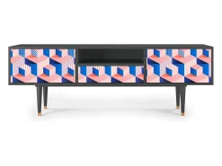 Mueble de TV - 170х59х41 cm - T6 - Pinky Squares, Antracite^ Móvel De Tv