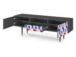 Mueble de TV - 170х59х41 cm - T6 - Pinky Squares, Antracite^ Móvel De Tv