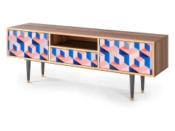 Mueble de TV - 170х59х41 cm - T6 - Pinky Squares, Nogueira^ Móvel De Tv