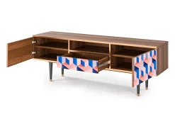 Mueble de TV - 170х59х41 cm - T6 - Pinky Squares, Nogueira^ Móvel De Tv