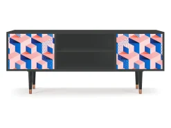 Discount Mueble de TV - 170х69х48 cm - T2 - Pinky Squares, Antracite Cinza antracite