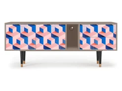 New Mueble de TV - 170х69х48 cm - T1 - Pinky Squares, Latte Bege