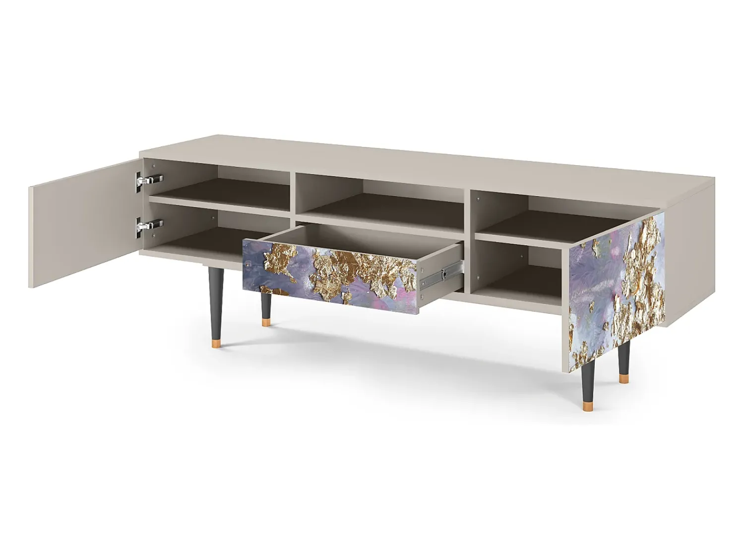 New Mueble de TV - 170х59х41 cm - T6 - Planet Earth, Areia Bege
