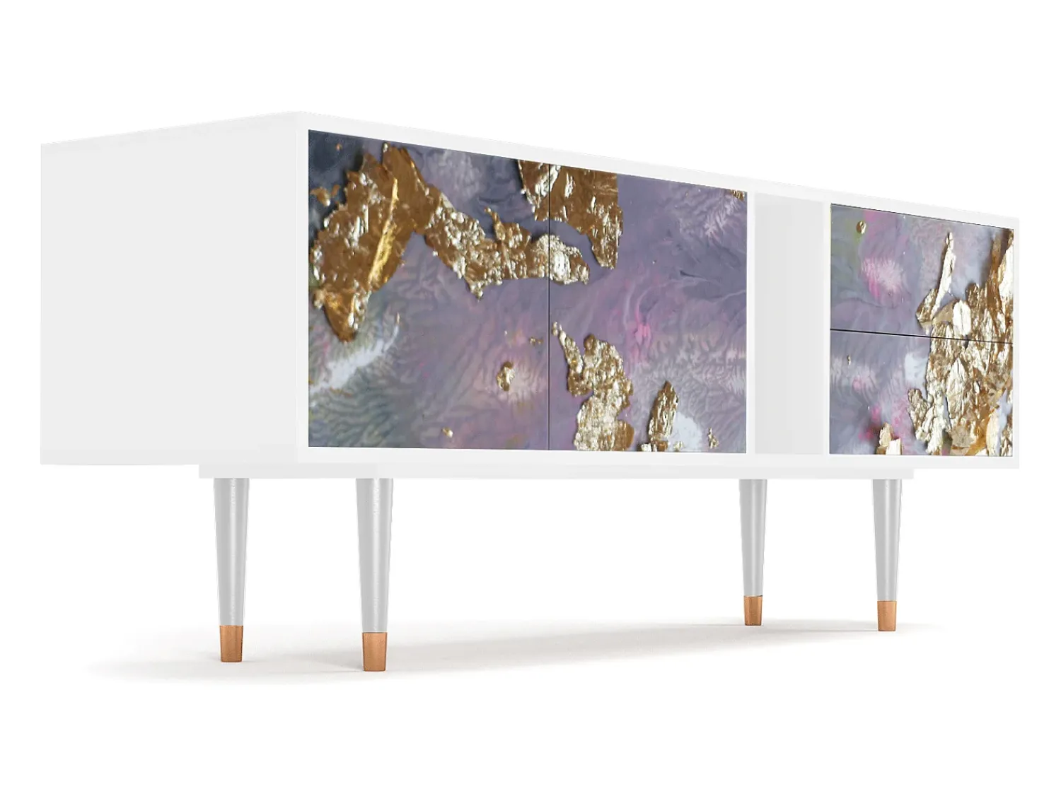 Best Mueble de TV - 170х69х48 cm - T1 - Planet Earth, Branco Bege