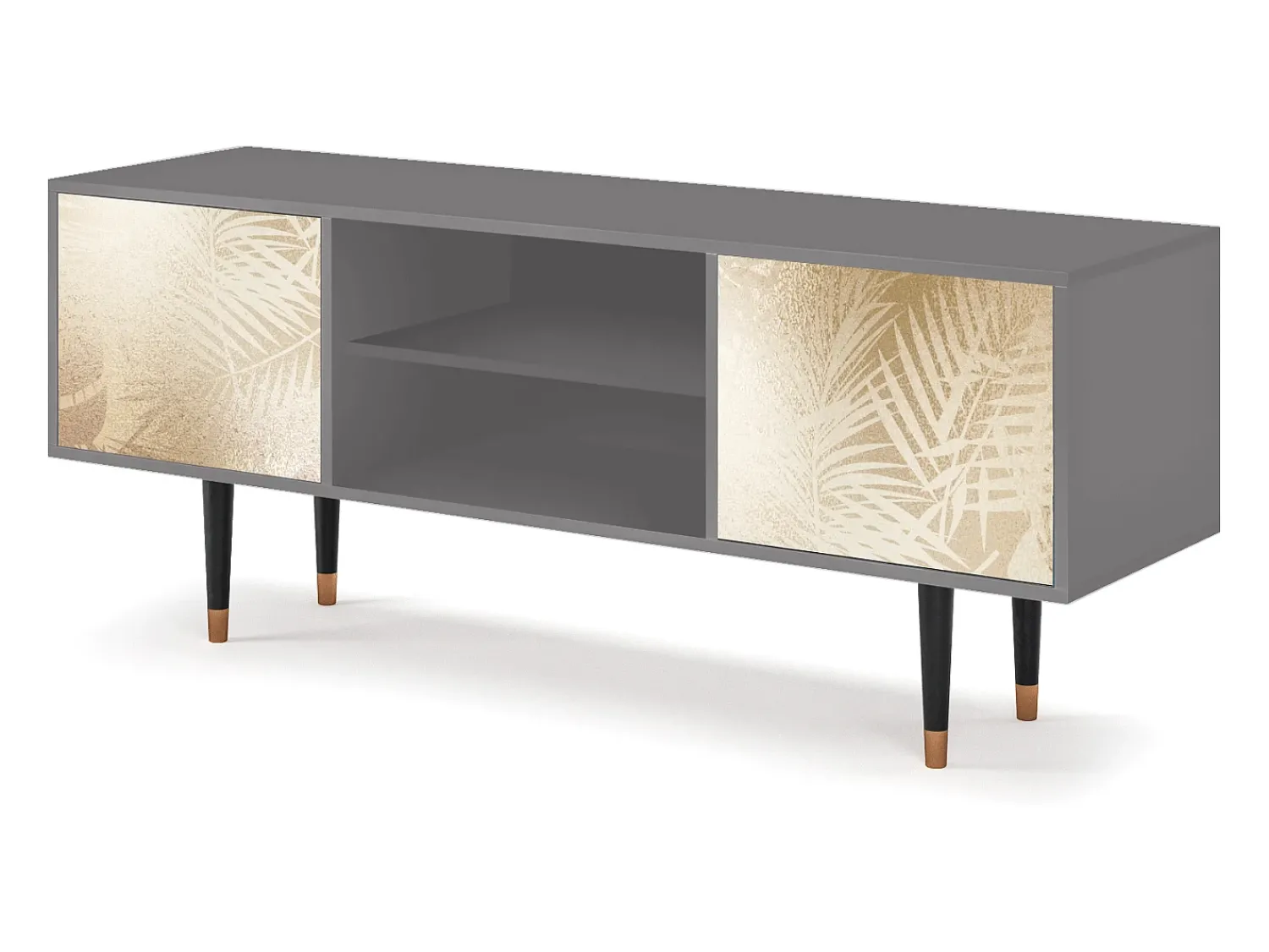 Móvel De Tv| Mueble de TV - 170х69х48 cm - T2 - Plant of the Dessert, Cinza Cinzento
