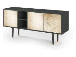 Móvel De Tv| Mueble de TV - 150х69х41 cm - T5 - Plant of the Dessert, Antracite Cinza antracite