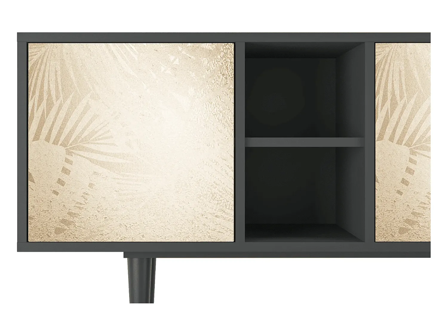 Móvel De Tv| Mueble de TV - 150х69х41 cm - T5 - Plant of the Dessert, Antracite Cinza antracite