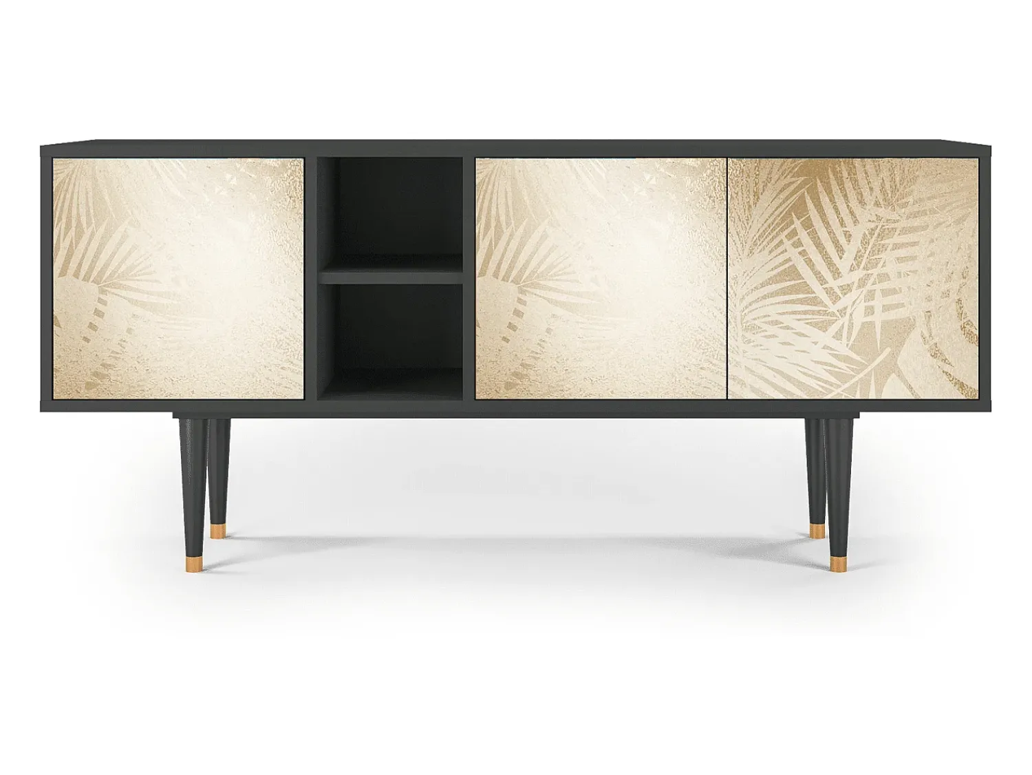 Móvel De Tv| Mueble de TV - 150х69х41 cm - T5 - Plant of the Dessert, Antracite Cinza antracite