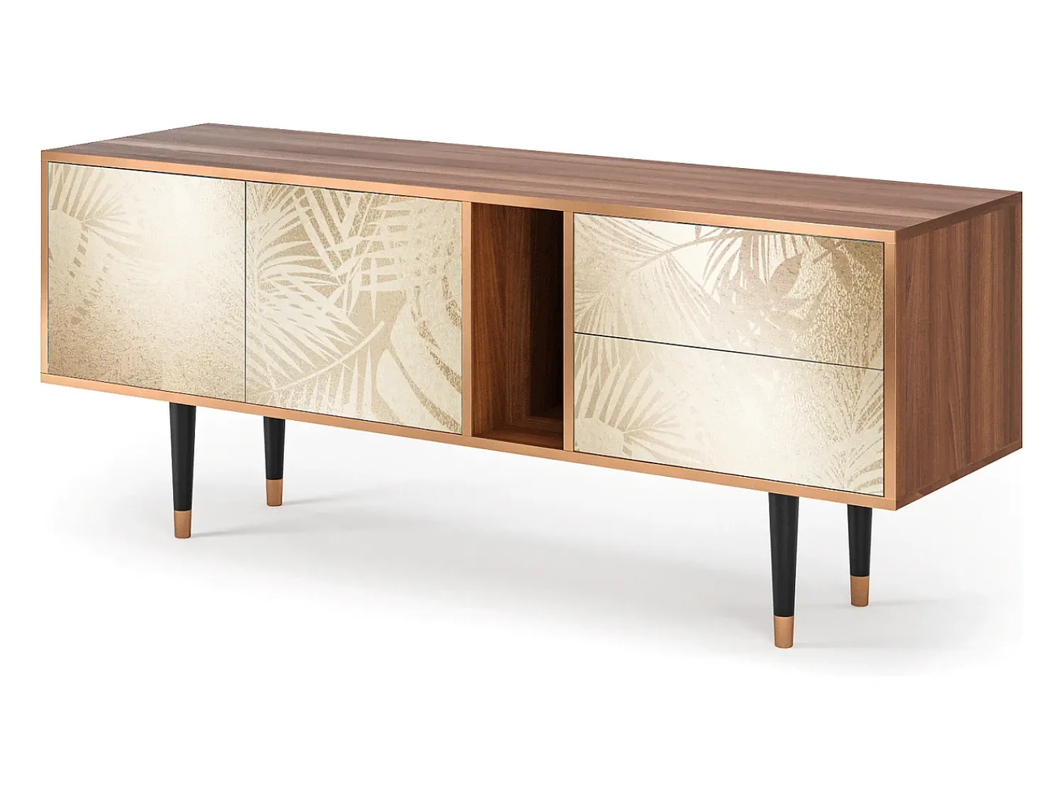 Móvel De Tv* Mueble de TV - 170х69х48 cm - T1 - Plant of the Dessert, Nogueira Castanho