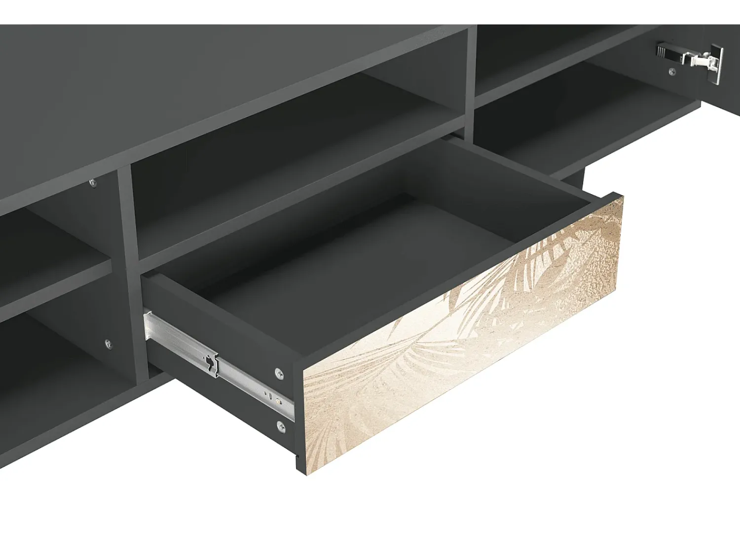 Outlet Mueble de TV - 170х59х41 cm - T6 - Plant of the Dessert, Antracite Cinza antracite