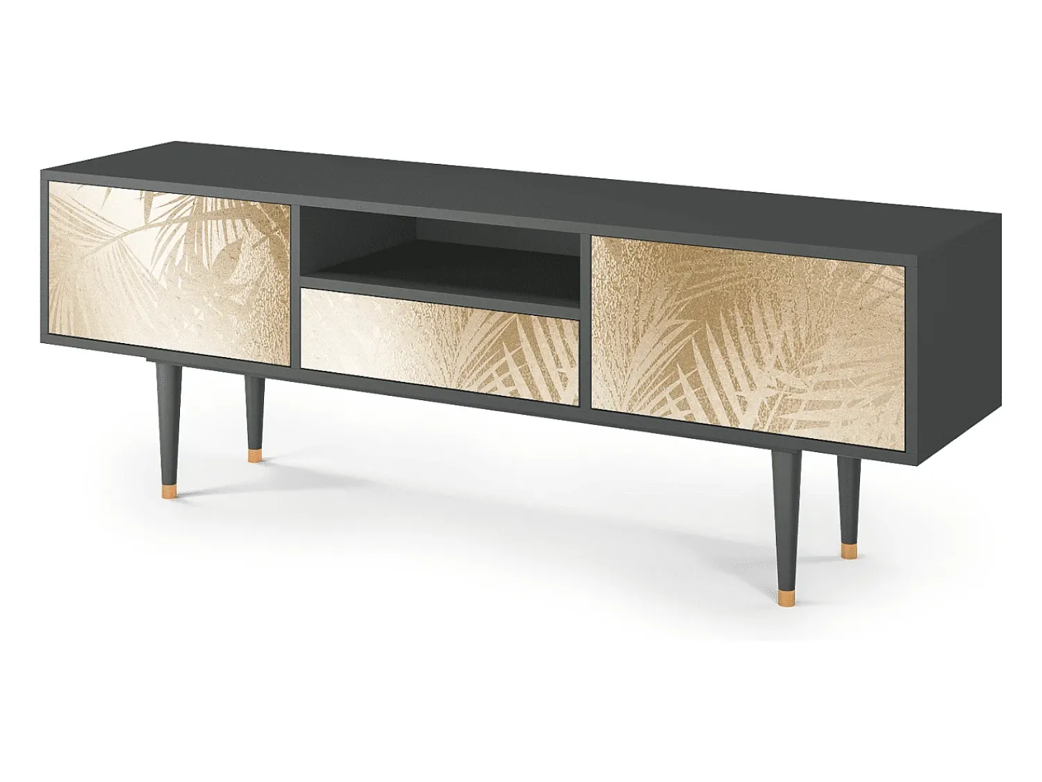 Outlet Mueble de TV - 170х59х41 cm - T6 - Plant of the Dessert, Antracite Cinza antracite