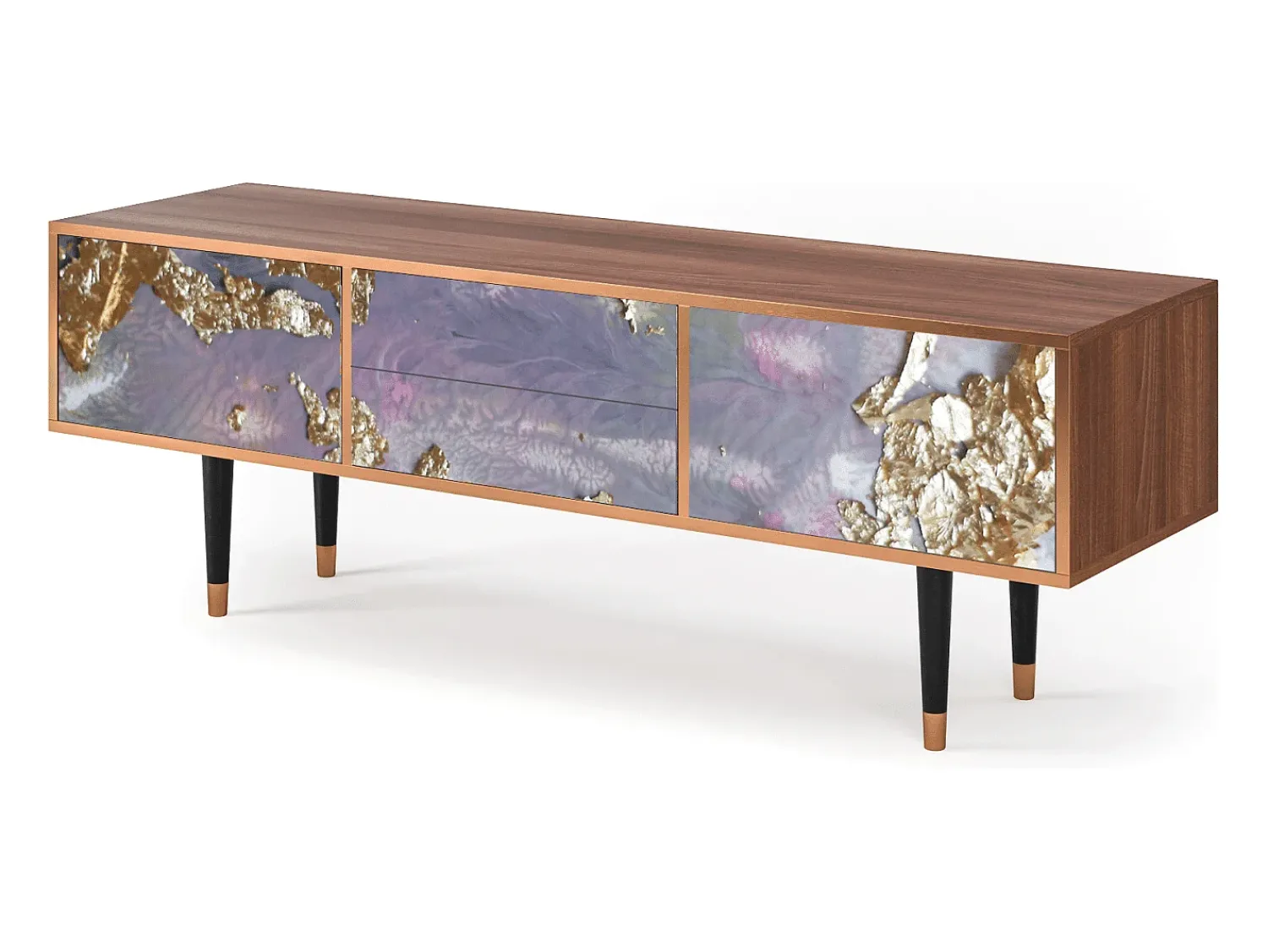 Móvel De Tv* Mueble de TV - 170х59х48 cm - T4 - Planet Earth, Nogueira Castanho