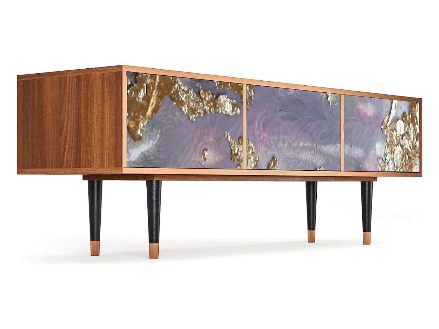 Móvel De Tv* Mueble de TV - 170х59х48 cm - T4 - Planet Earth, Nogueira Castanho